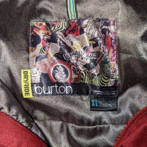 BURTON Red Water Resistant Snowsuit Jacket Size Extra-large - Picture 13 of 15